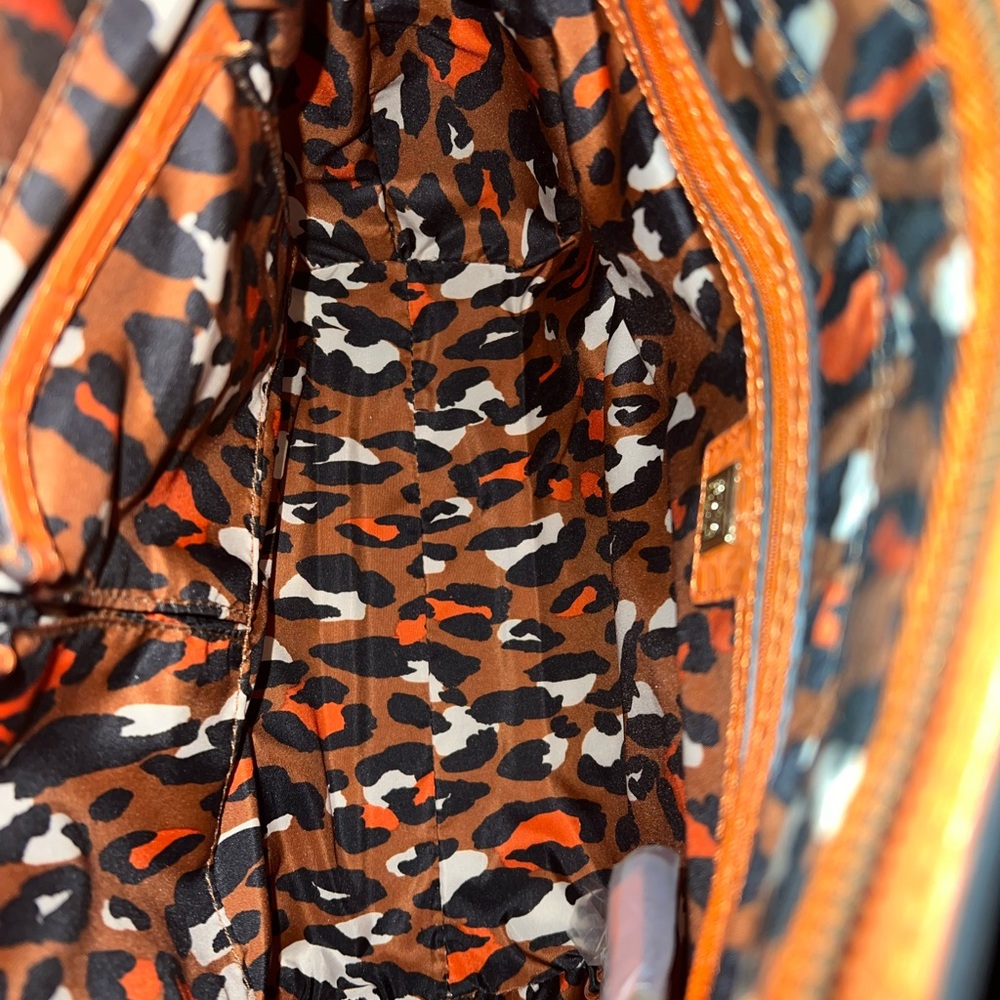 Orange Croc-Embossed Tote Bag - Picture 8 of 9